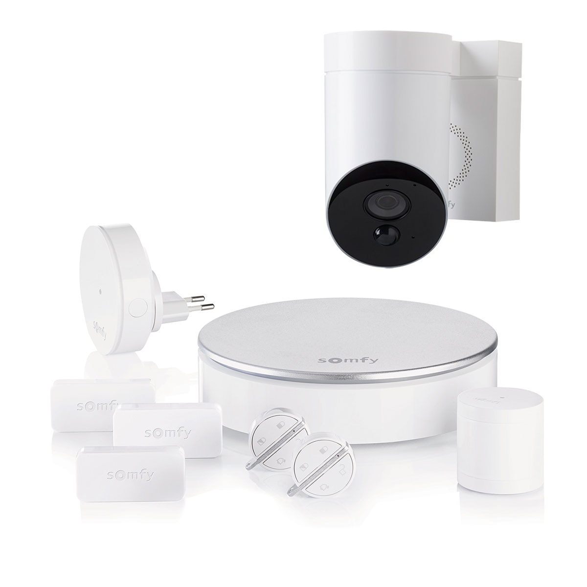 Somfy Home Alarmsysteem – Inclusief witte Outdoor Beveiligingscamera